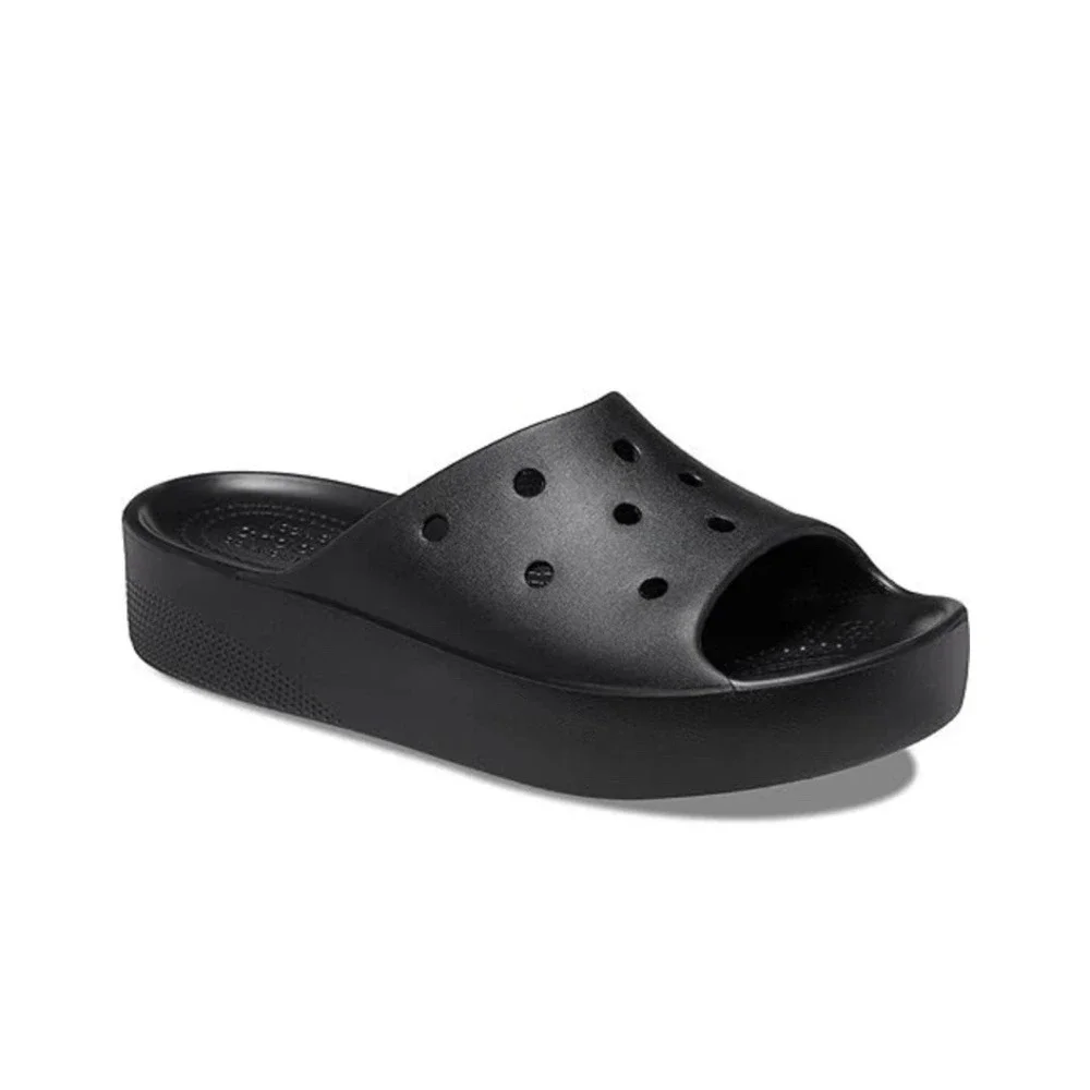 Crocs Classic Platform Slide 208180-001 Black Women Sandals Size 8 NWOT